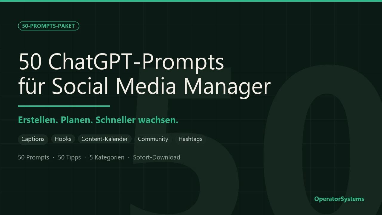 Cover: 50 ChatGPT Prompts for Social Media