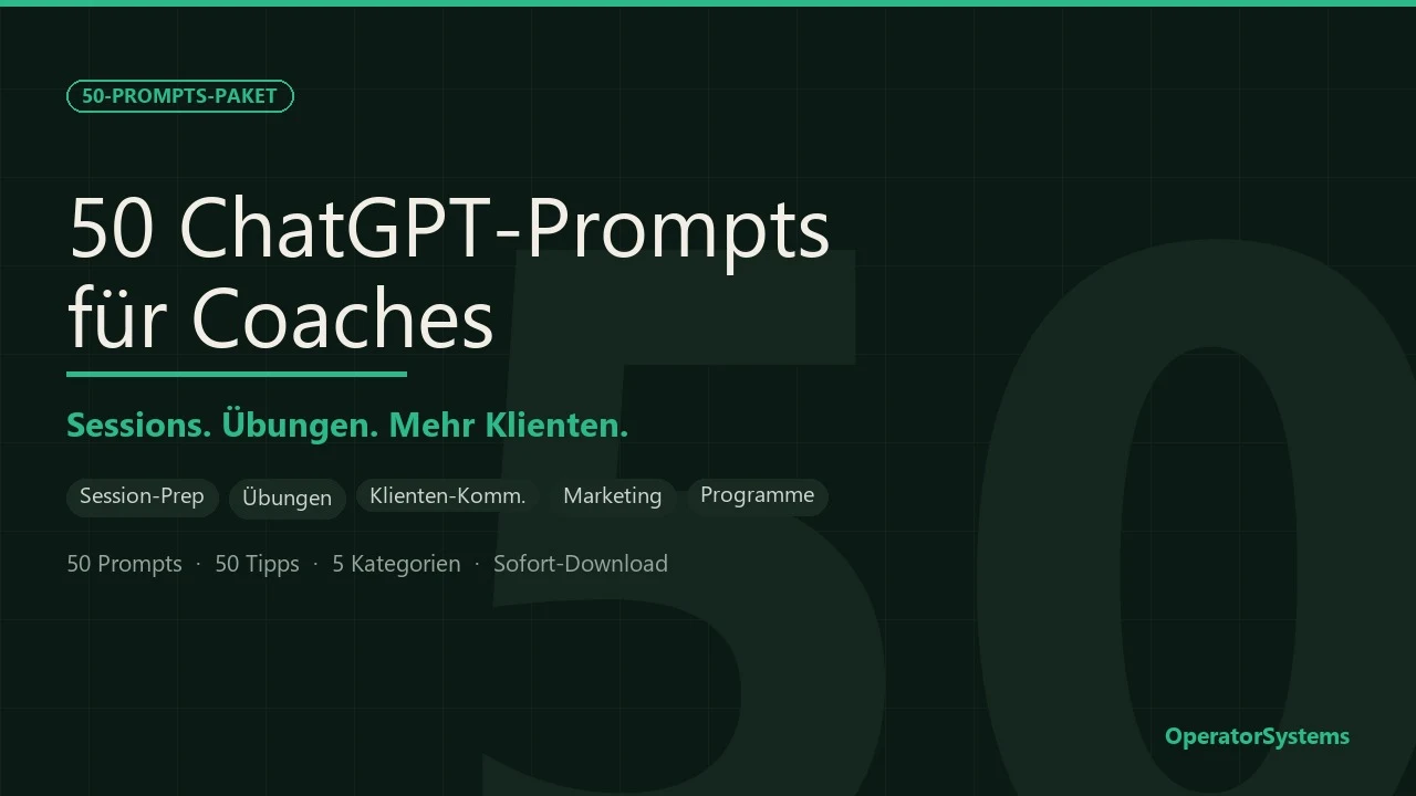 Cover: 50 ChatGPT Prompts for Coaches