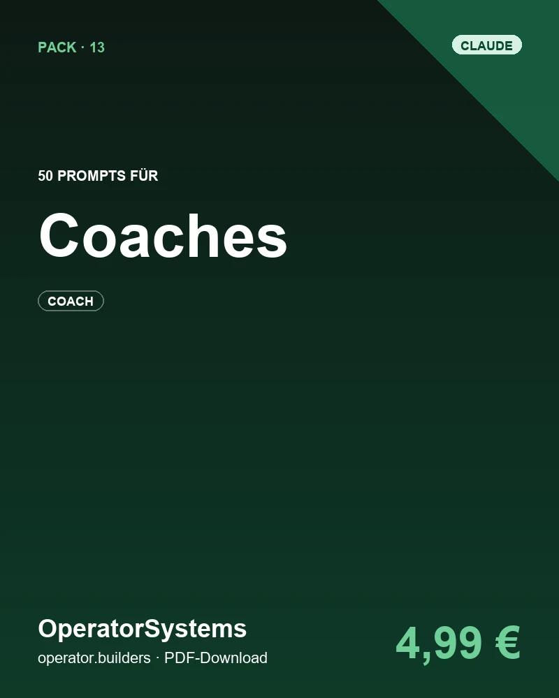 Cover: 50 Claude Prompts für Coaches
