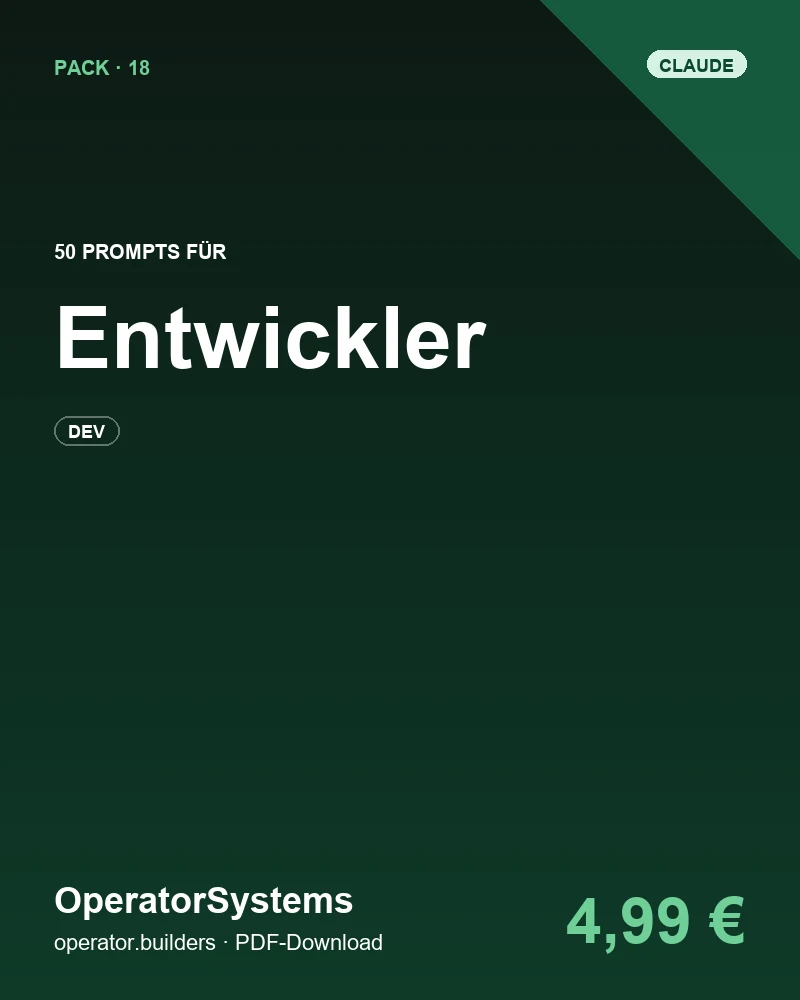 Cover: 50 Claude Prompts für Entwickler