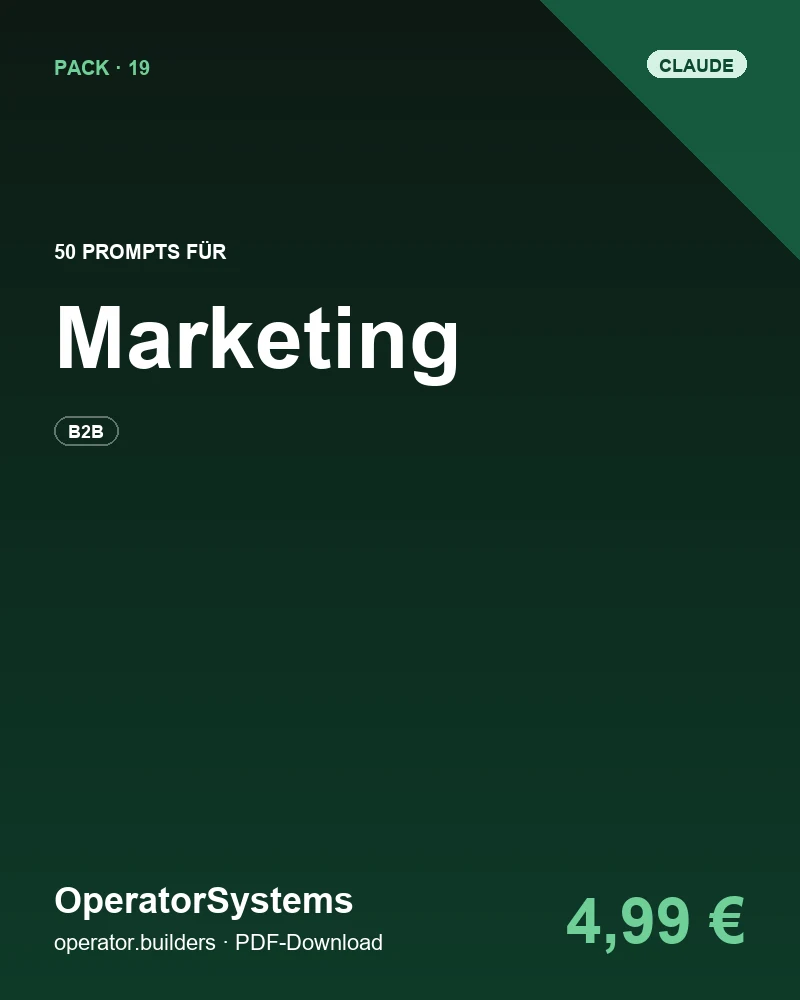 Cover: 50 Claude Prompts für Marketing